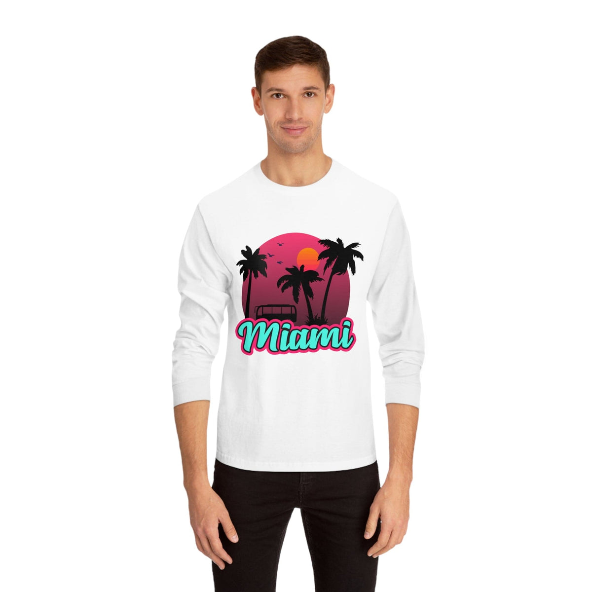 MIAMI – Trendy Design, Premium Long Sleeve Tee