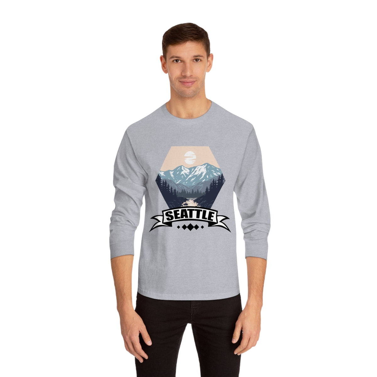 SEATTLE – Trendy Design, Premium Long Sleeve Tee