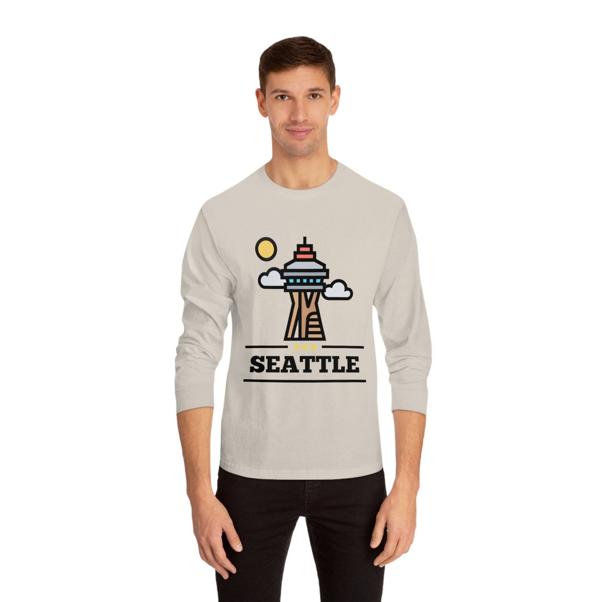 SEATTLE – Trendy Design, Premium Long Sleeve Tee