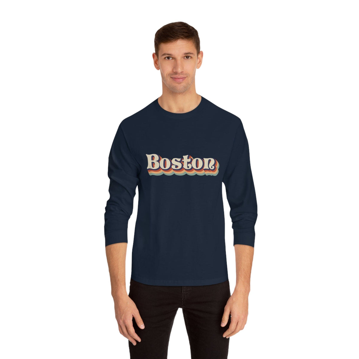 Boston Script - Long Sleeve Tee