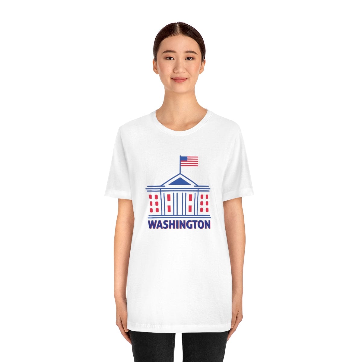 Navy Lines Washington - Short Sleeve Tee
