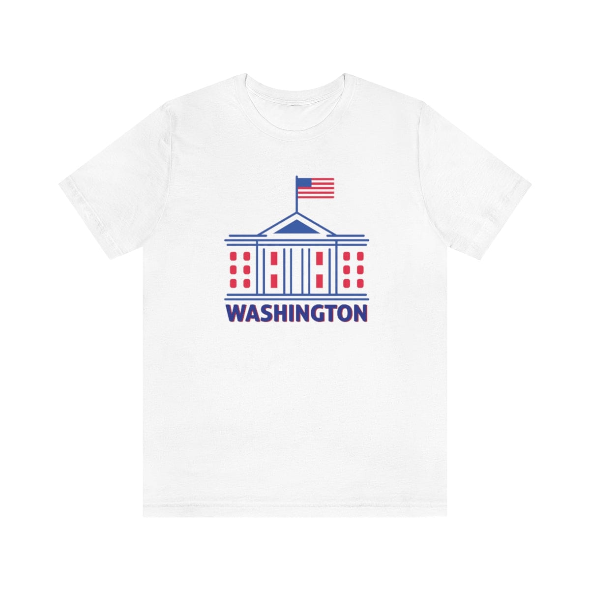 Navy Lines Washington - Short Sleeve Tee
