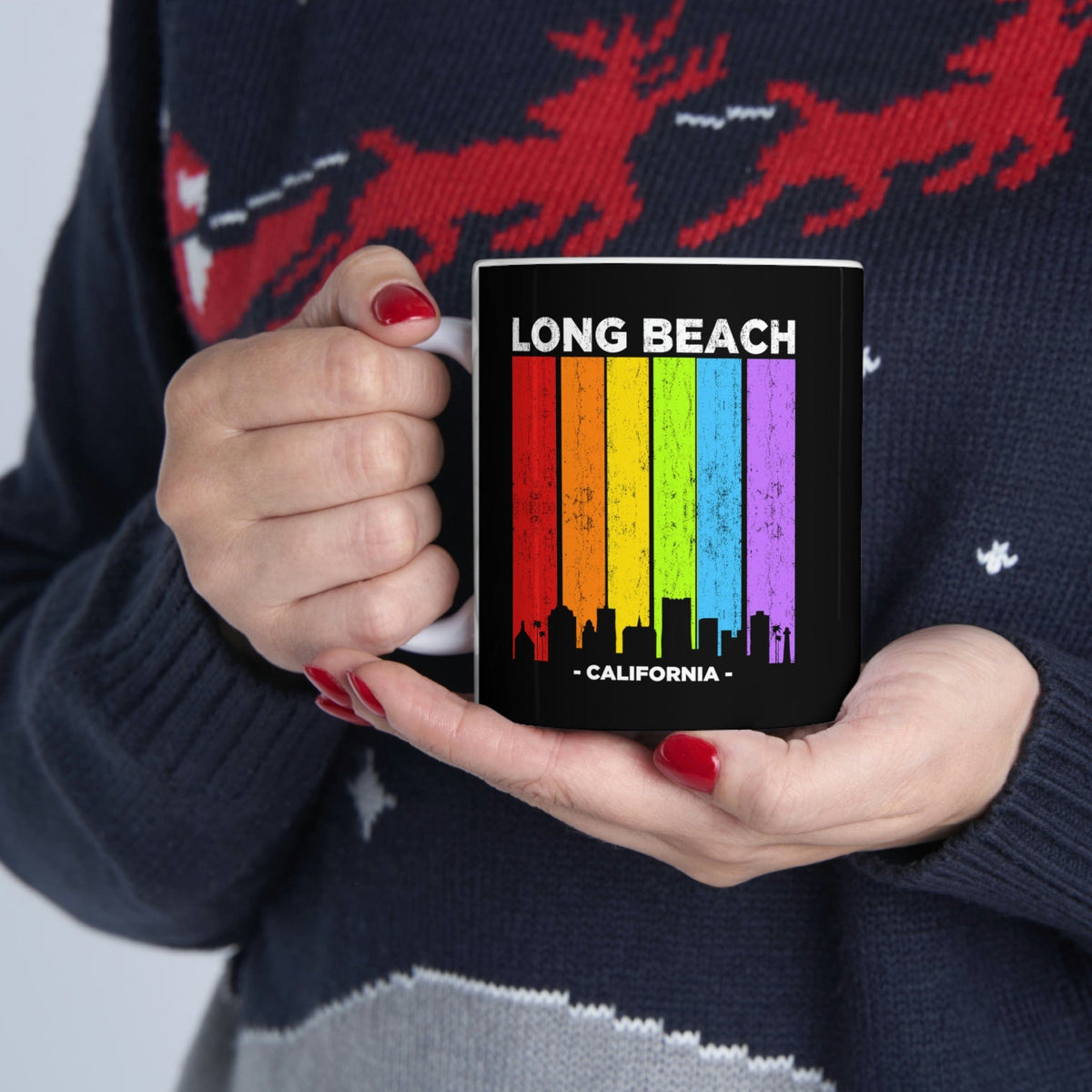 LONG BEACH - Awesome Ceramic Mug, Exclusive Design