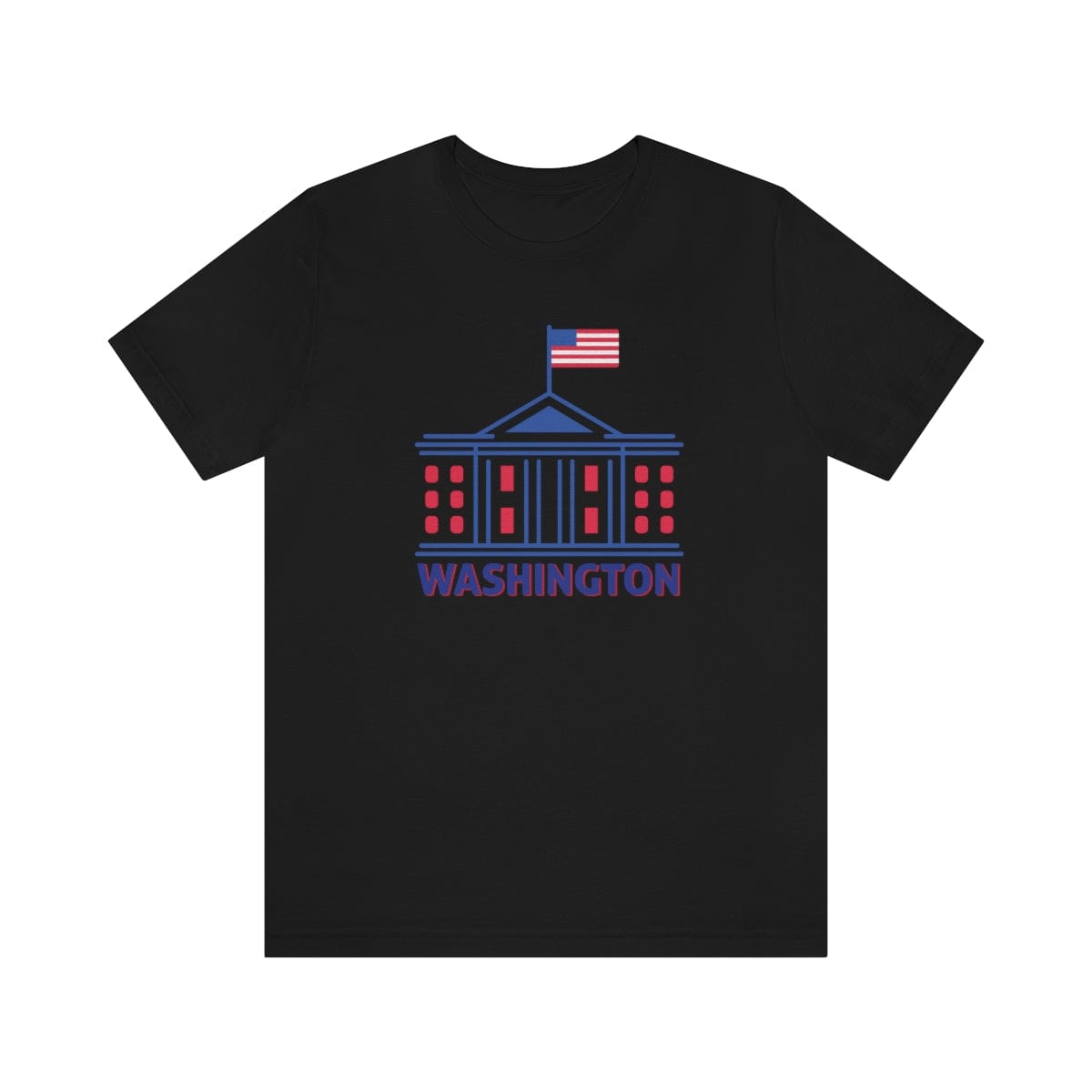 Navy Lines Washington - Short Sleeve Tee