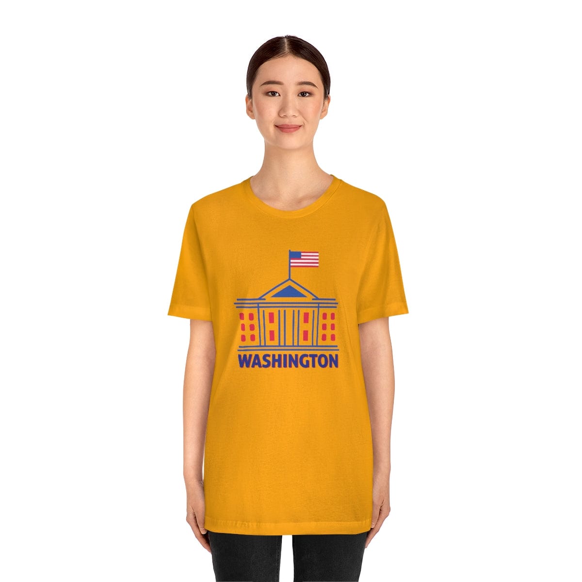 Navy Lines Washington - Short Sleeve Tee