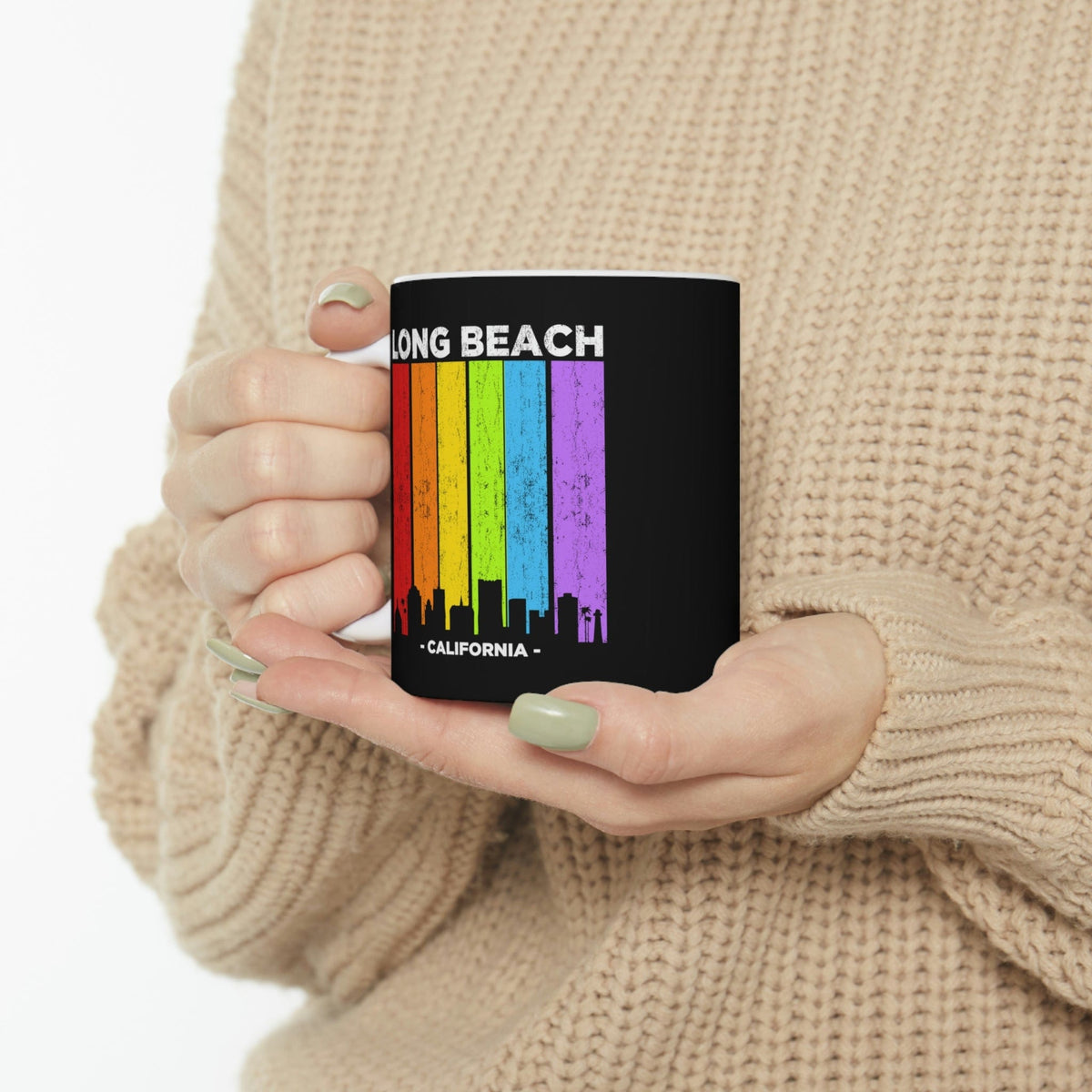 LONG BEACH - Awesome Ceramic Mug, Exclusive Design