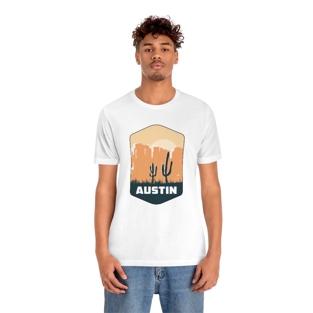 Austin Desertscape Badge- Short Sleeve Tee