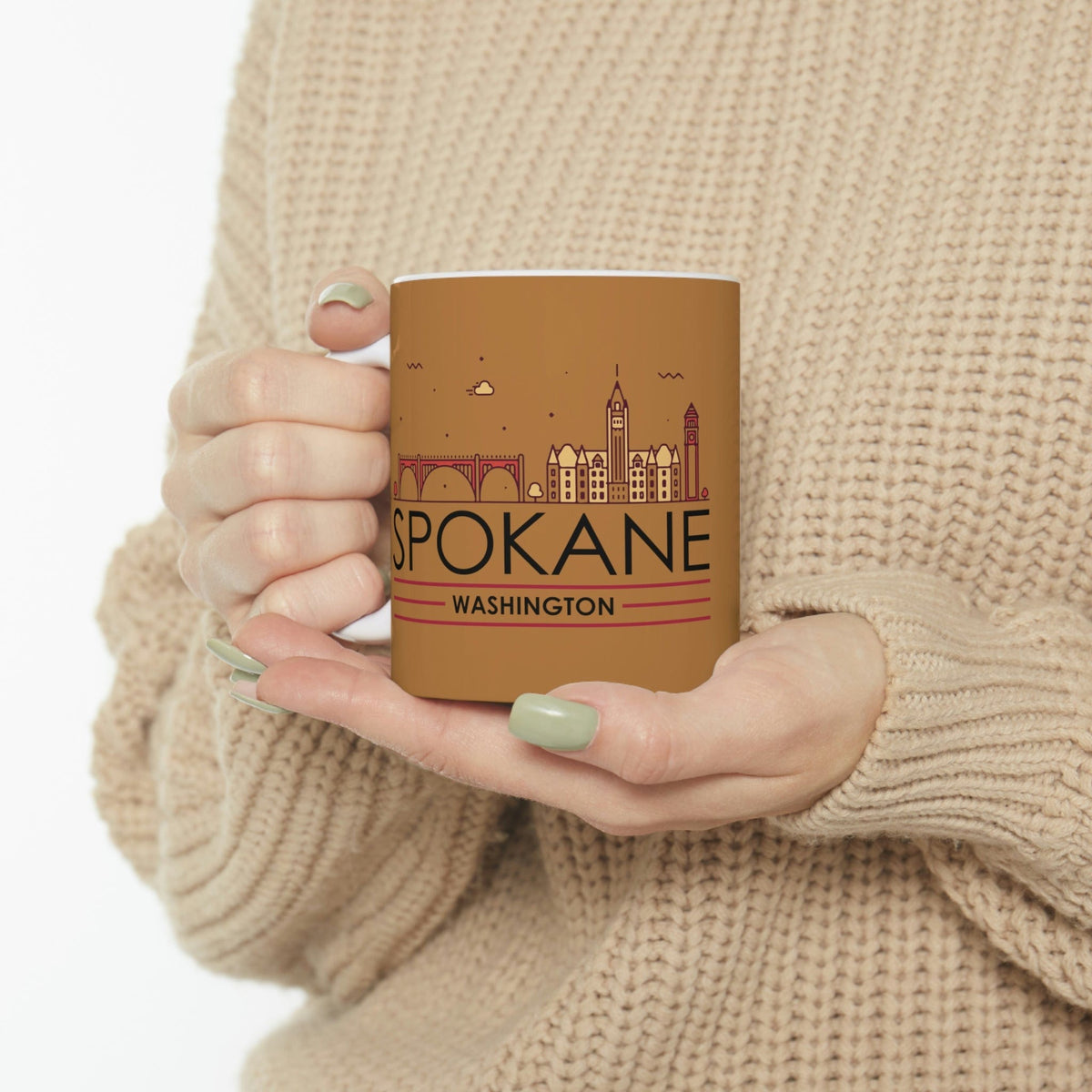 SPOKANE - Awesome Ceramic Mug, Exclusive Design