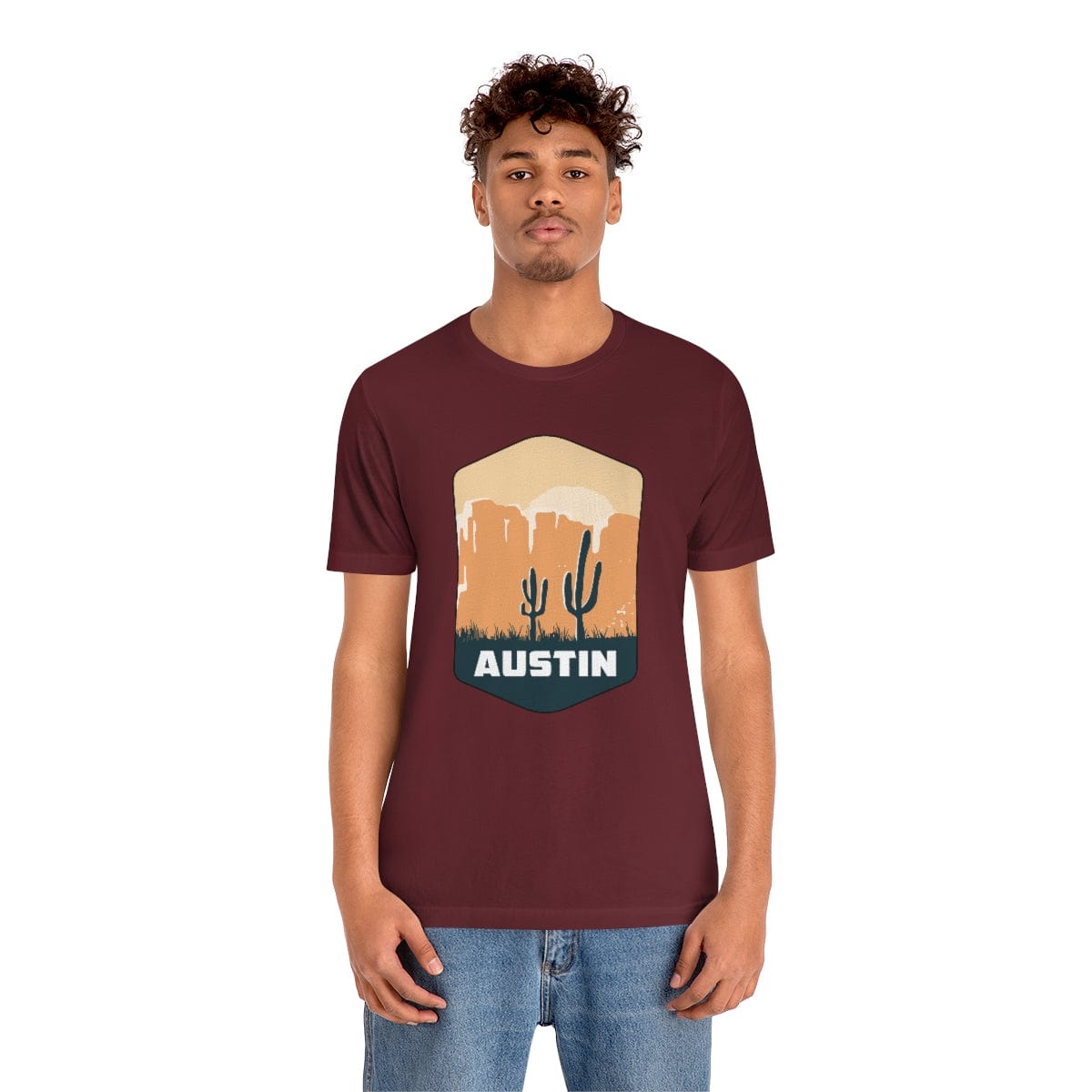 Austin Desertscape Badge- Short Sleeve Tee