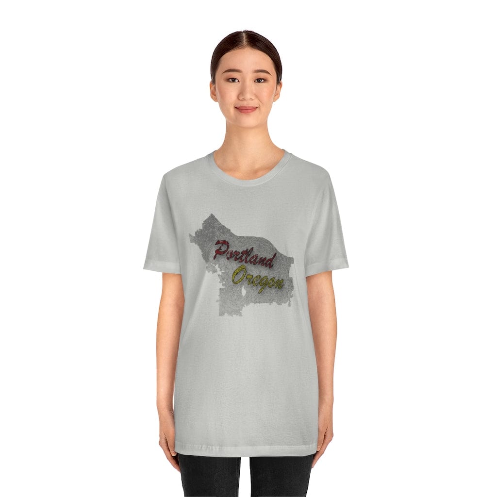 Portland Map - Short Sleeve Tee