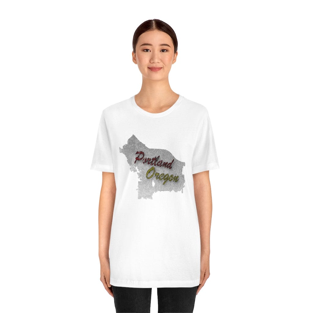 Portland Map - Short Sleeve Tee