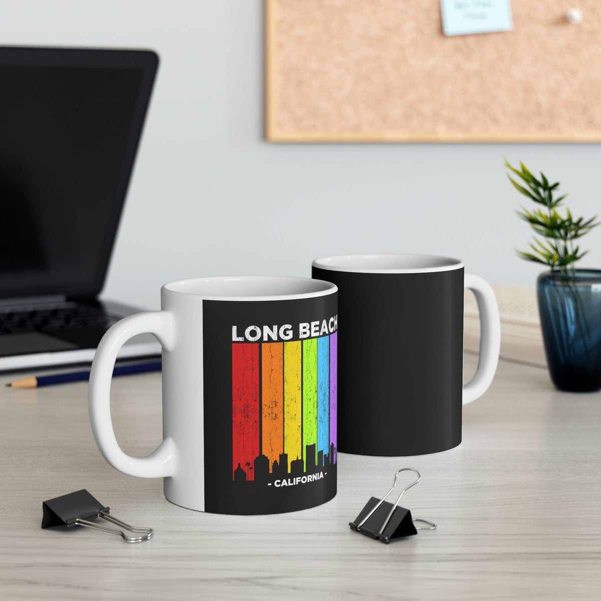 LONG BEACH - Awesome Ceramic Mug, Exclusive Design